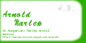 arnold marlep business card